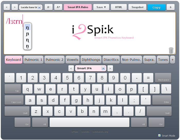 Phonemic Chart Keyboard